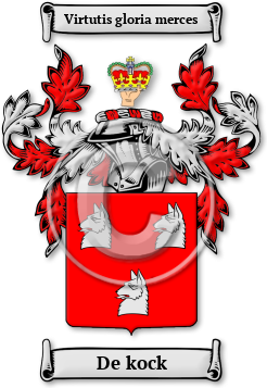 De kock Family Crest Download (jpg) Legacy Series - 150 DPI